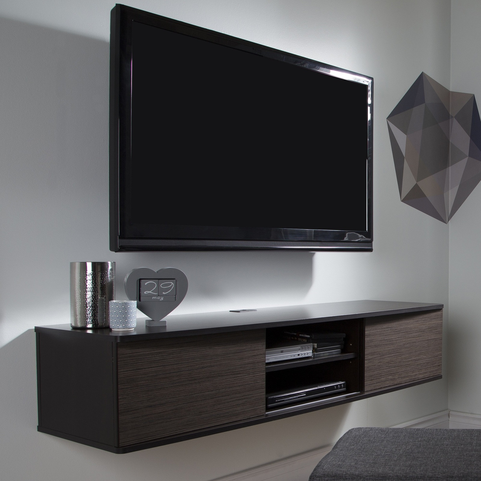 Best ideas about Tv Stand Wall Mount
. Save or Pin Wall Mount TV Stand Media Console Center and similar items Now.