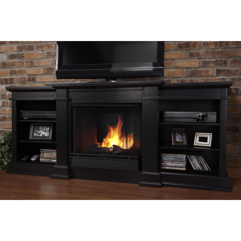 Best ideas about Tv Stand With Fireplace Walmart
. Save or Pin Real Flame Fresno Black Entertainment Center Gel Fuel 71 Now.