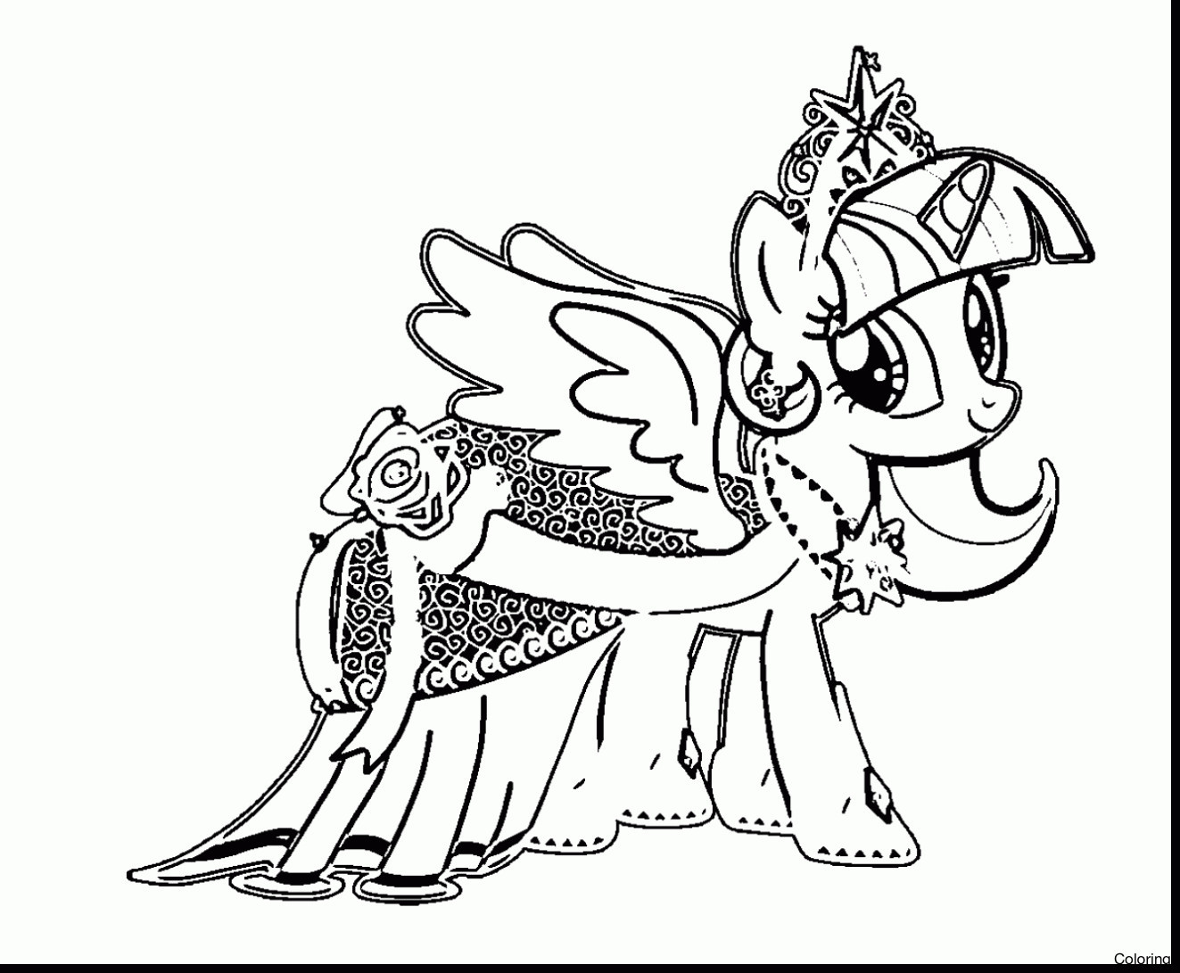Twilight Coloring Sheets For Girls
 Princess Twilight Coloring Pages thekindproject