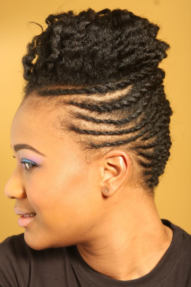 Twisted Updo Hairstyle
 Flat Twist Hairstyles