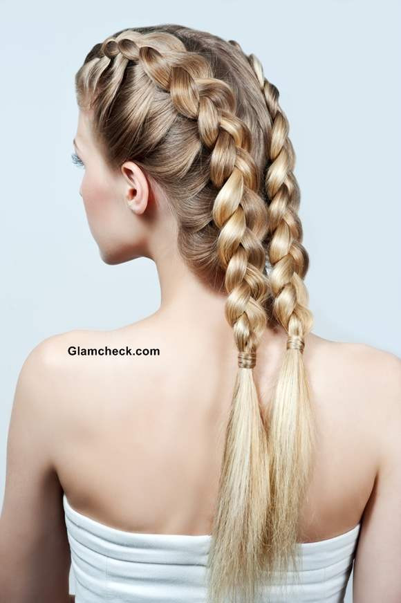 Two Braided Hairstyles
 How to Make Two Row Dutch Braids and Bun Hairstyle