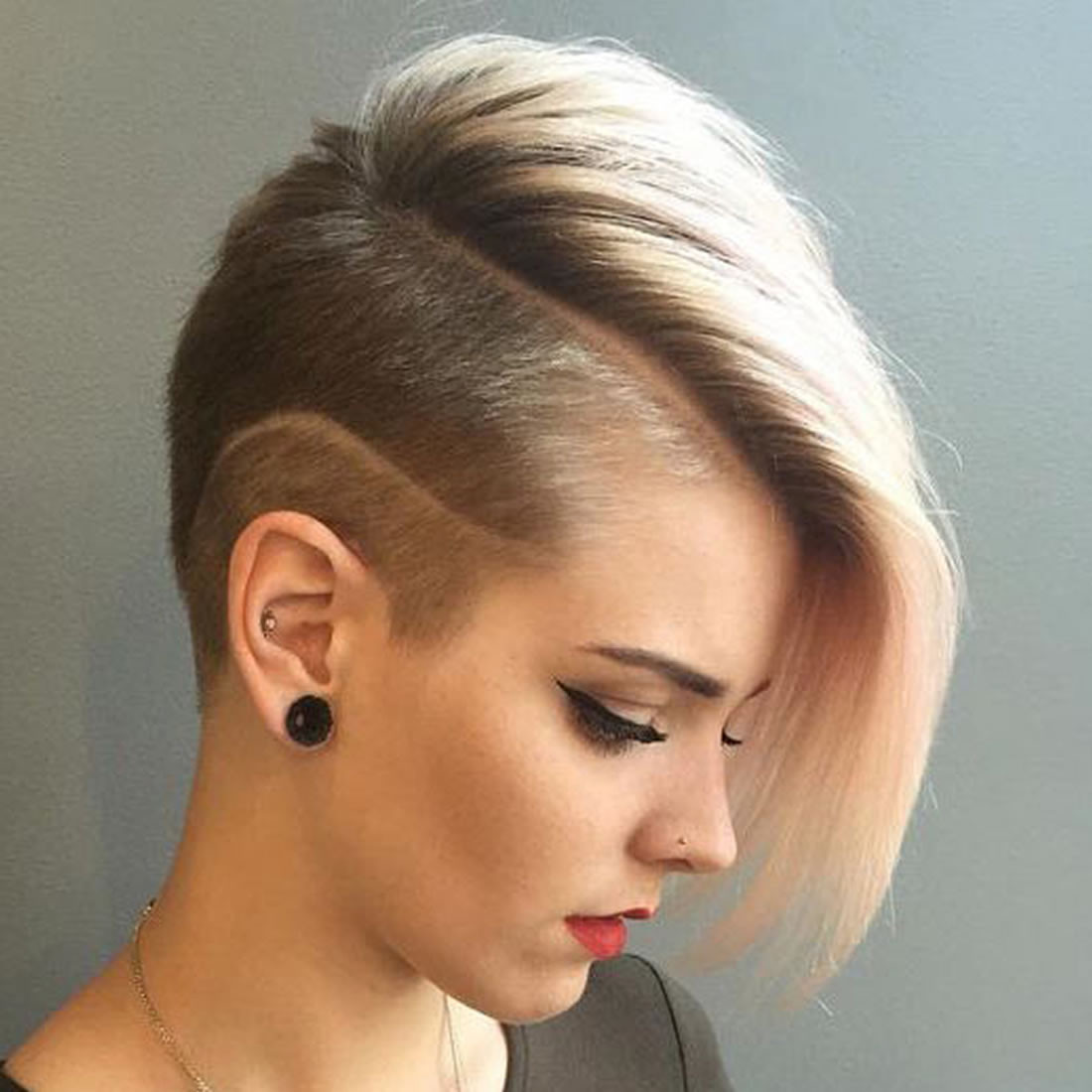 Undercut Girl Hairstyle
 2018 Undercut Short Bob Hairstyles and Haircuts for Women