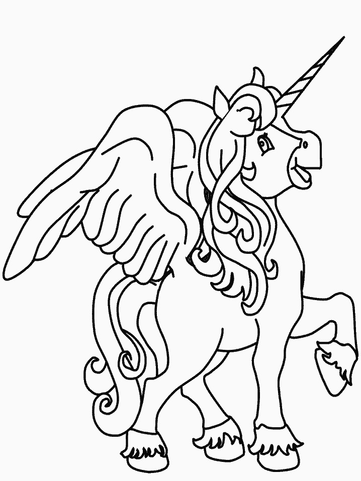 Unicorns Coloring Pages For Kids
 Free Printable Unicorn Coloring Pages For Kids