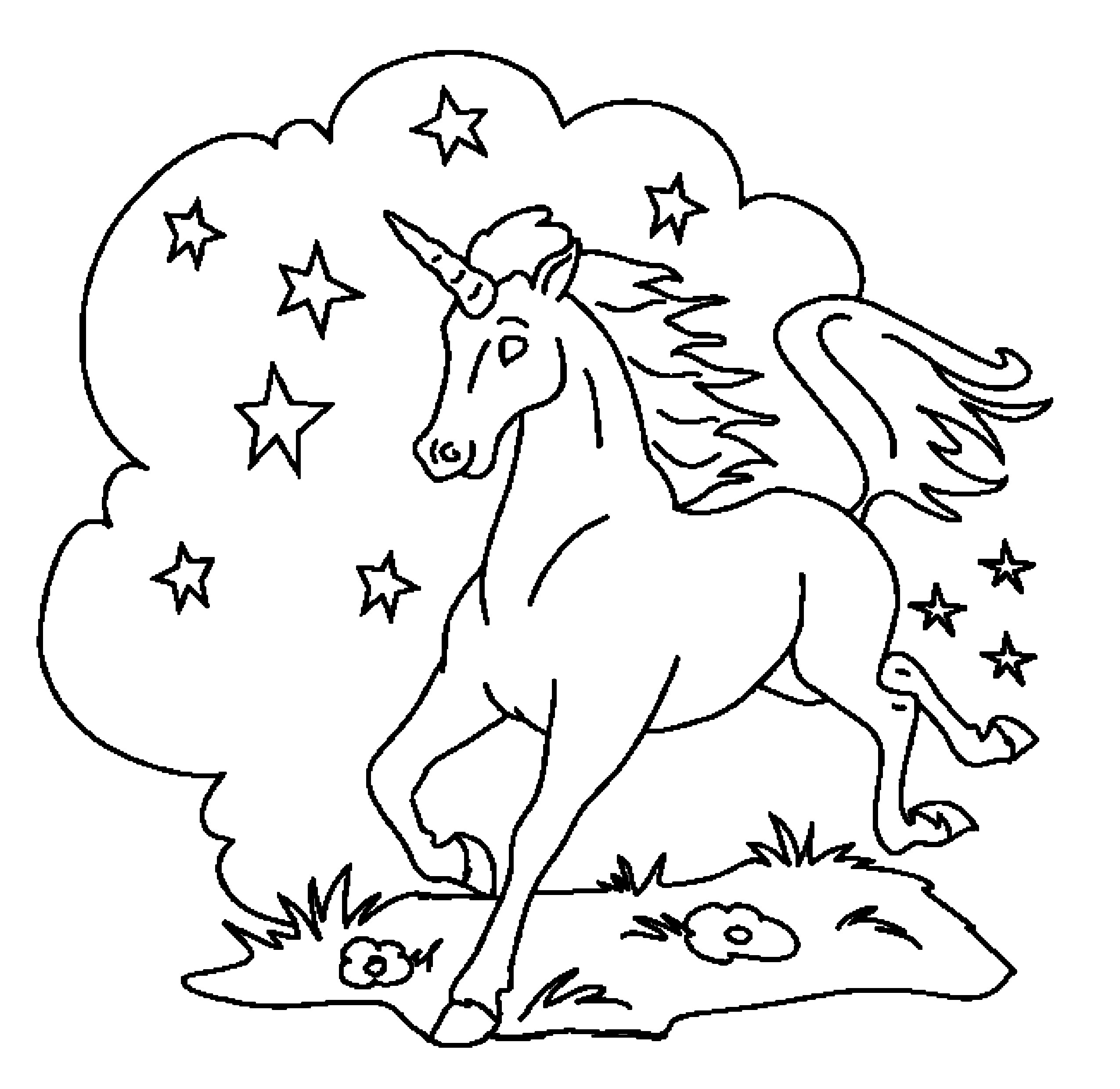 Unicorns Coloring Pages For Kids
 Print & Download Unicorn Coloring Pages for Children