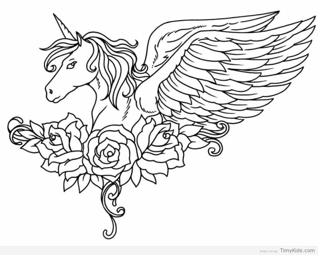 Unicorns Coloring Pages For Kids
 Unicorn coloring pages