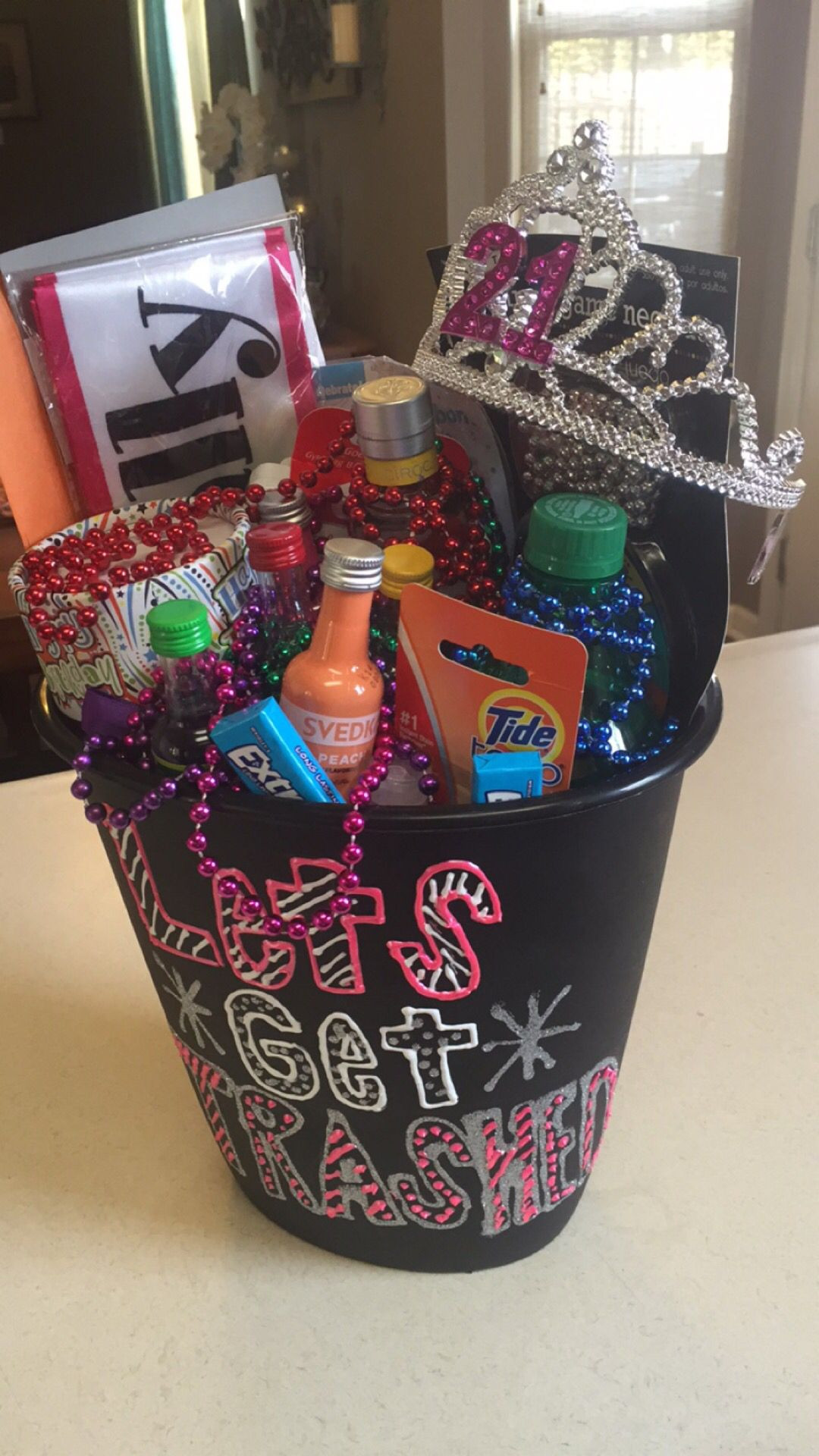 Unique 21st Birthday Gifts For Her
 21st birthday t In a trash can saying "let s
