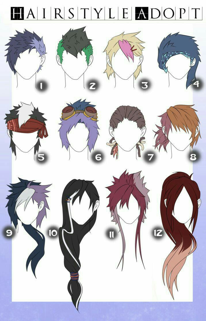Unique Anime Hairstyles
 Hairstyle Adopt men boy hairstyles text How to Draw