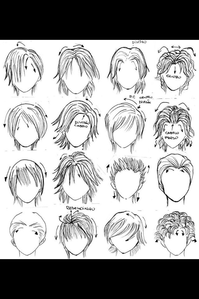 Unique Anime Hairstyles
 Anime boy hairstyles sketchy Pinterest