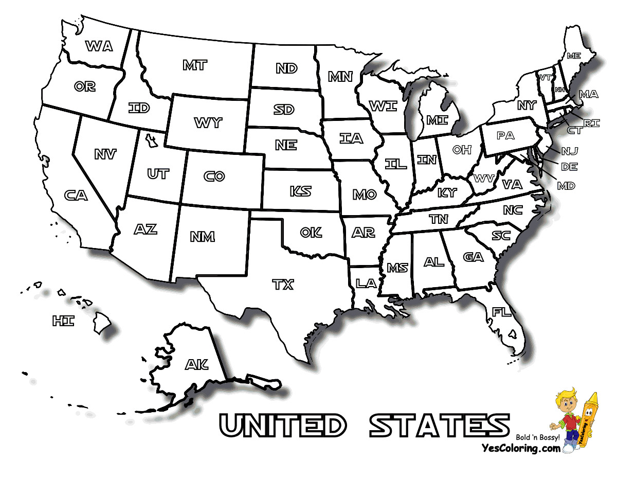 United States Coloring Pages
 Free Map of Each State Alabama Maryland