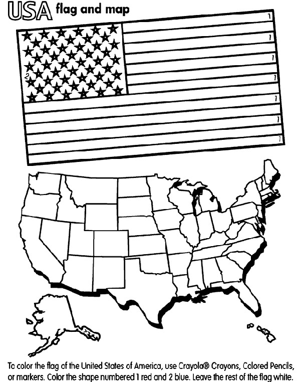 United States Coloring Pages
 United States of America Coloring Page
