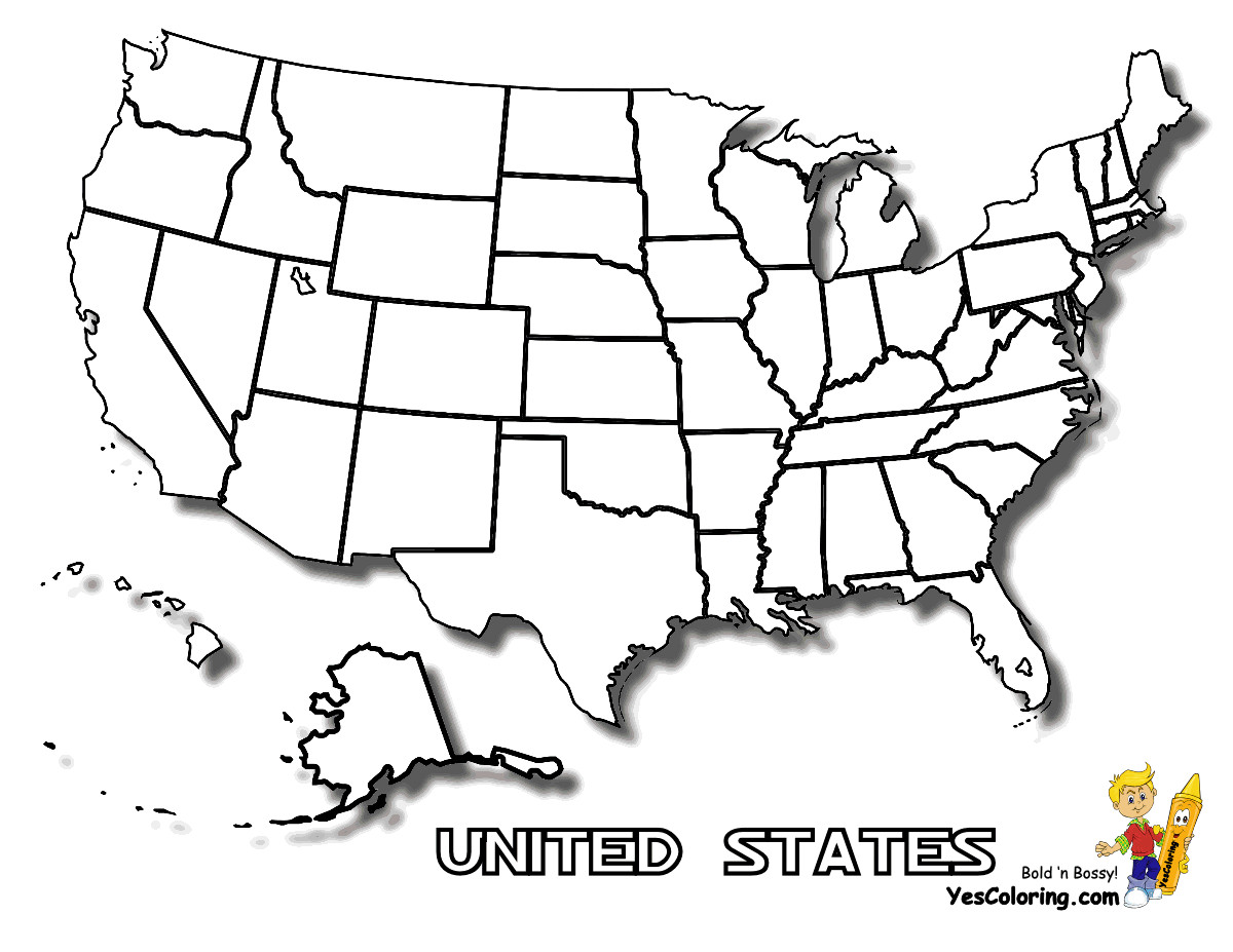 United States Map Coloring Pages
 Free State Maps Massachusetts South Dakota