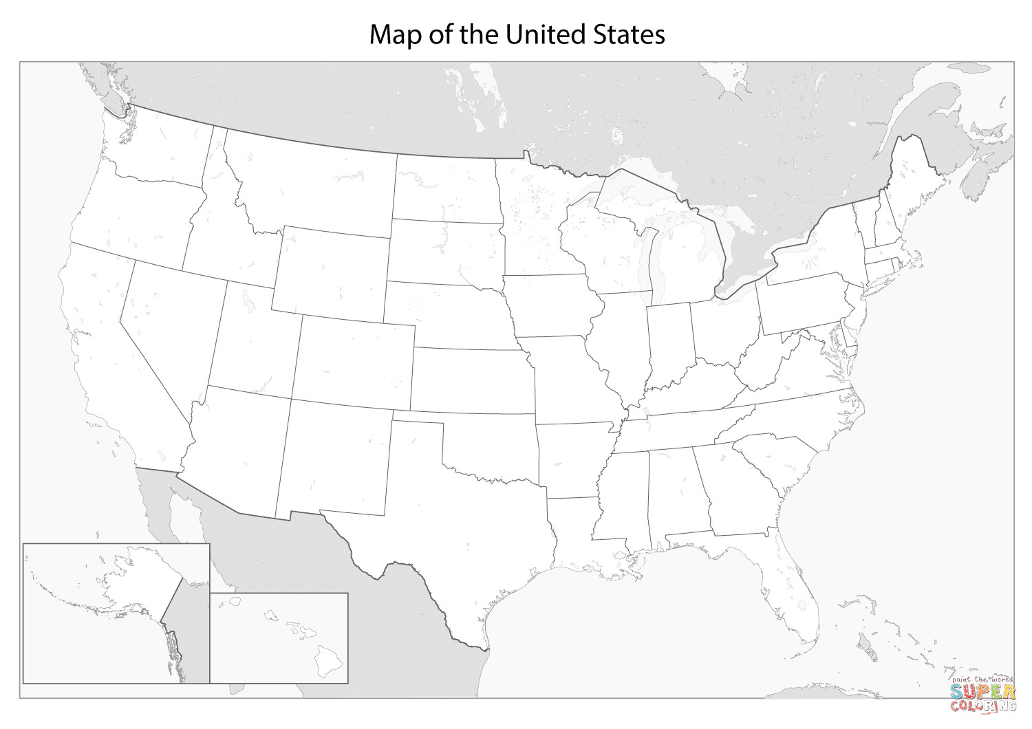 United States Map Coloring Pages
 Clubhouse Academy July 2010