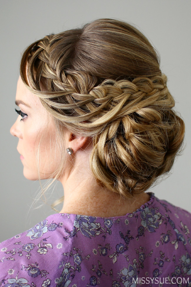 Updo Hairstyle With Braids
 Looped Braid Updo