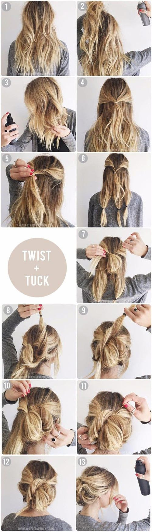 Updo Hairstyles Tutorials
 Top 10 Messy Updo Tutorials For Different Hair Lengths