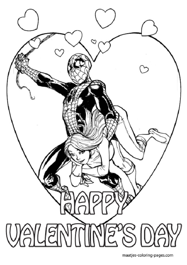 Valentines Day Coloring Pages For Boys Monster
 valentine s day spiderman coloring pages