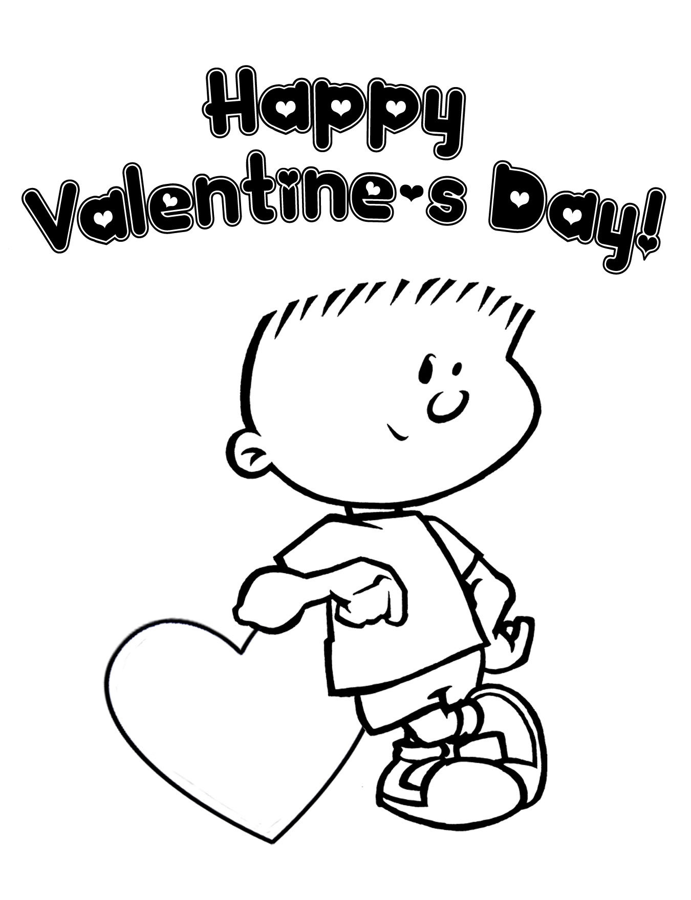 Valentines Day Coloring Sheets For Boys
 Free Printable Valentine Coloring Pages For Kids