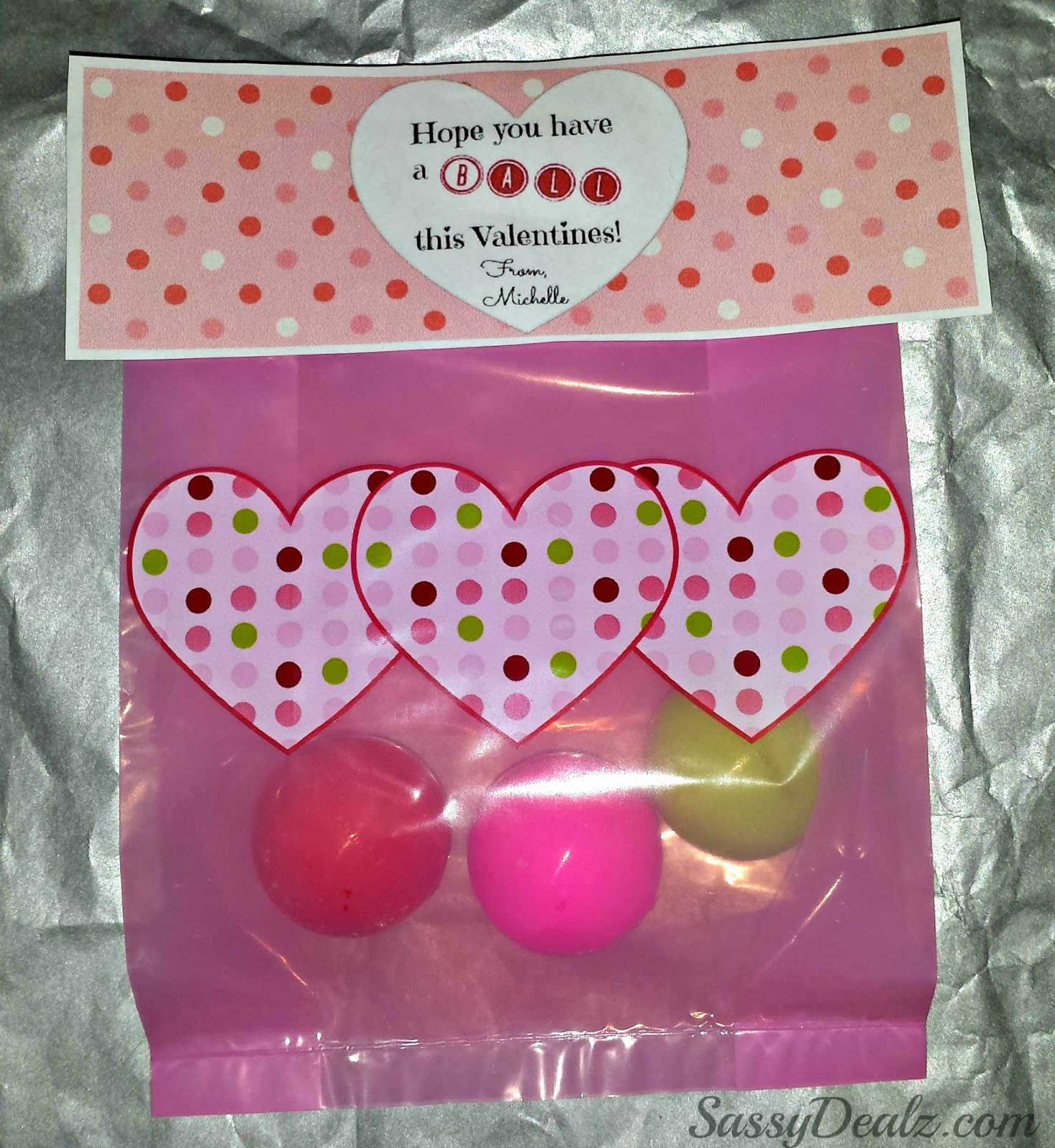 Valentines Gift Bag Ideas
 DIY Valentine s Day Bouncy Ball Gift Bag Idea Crafty Morning