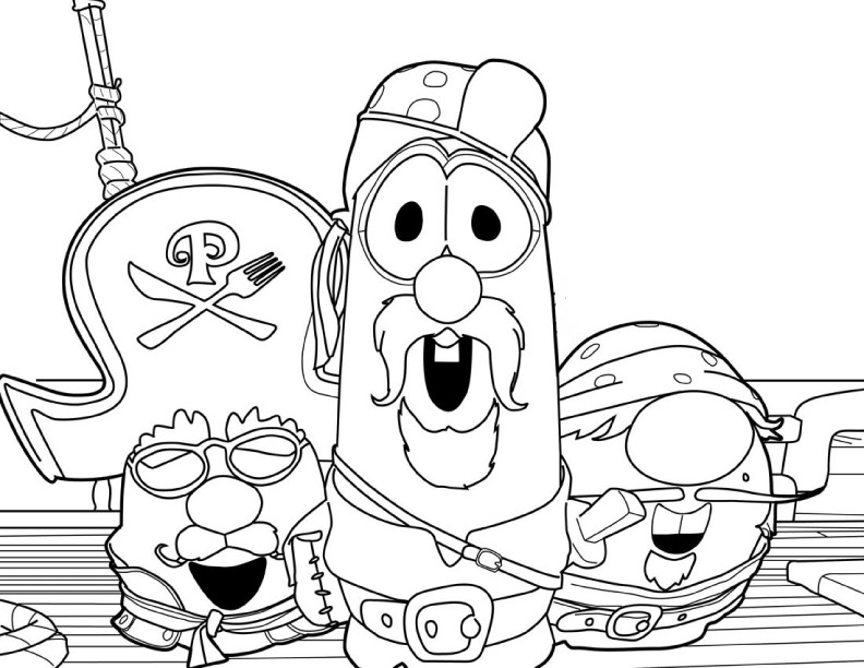 Veggietales Coloring Pages
 Free Printable Veggie Tales Coloring Pages For Kids
