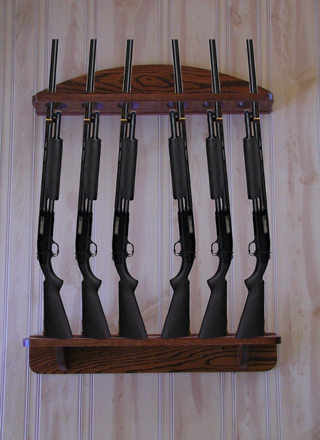 Best ideas about Vertical Wall Mount Gun Rack
. Save or Pin Gun Rack 6 gun vertical Wall Display solid oak Now.