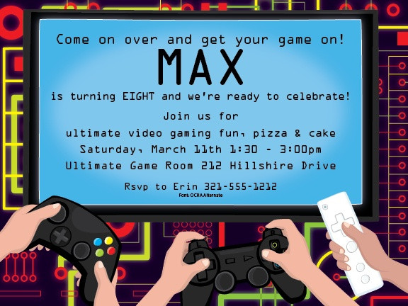 Best ideas about Video Game Birthday Invitations
. Save or Pin 1000 images about Kids Party Invitations on Pinterest Now.