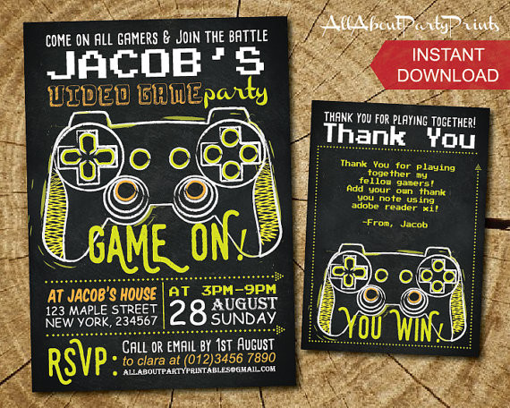 Best ideas about Video Game Birthday Invitations
. Save or Pin Video Game Birthday Party Invitations Now.