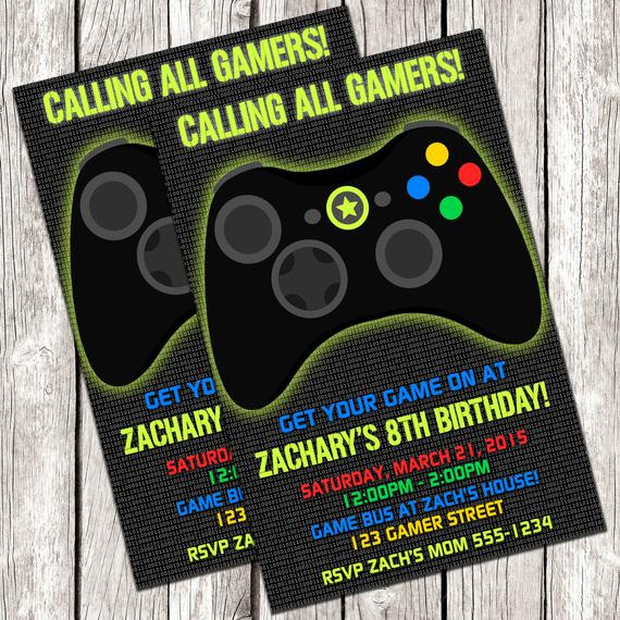 Best ideas about Video Game Birthday Invitations
. Save or Pin Gamer Invitation Video Game Birthday Party DIY Printable Now.