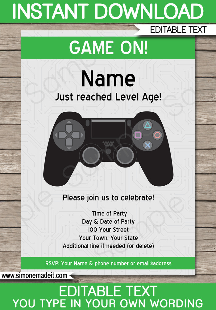 Best ideas about Video Game Birthday Invitations
. Save or Pin Playstation Party Invitations Template Now.