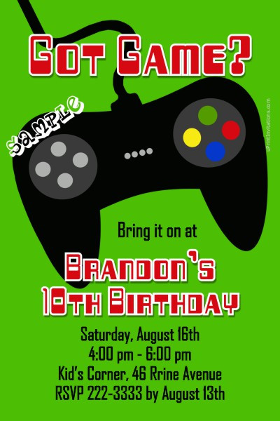 Best ideas about Video Game Birthday Invitations
. Save or Pin Video Game Controller Birthday Invitations ALL COLORS Now.