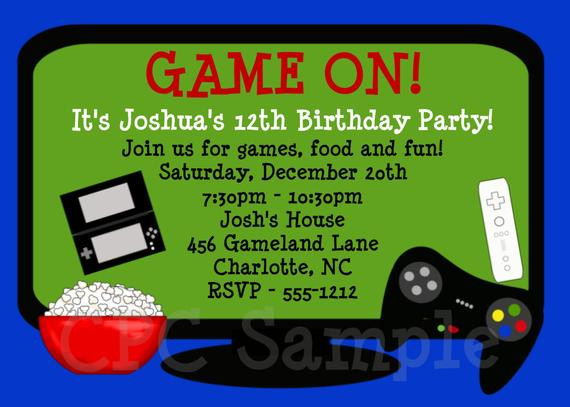 Best ideas about Video Game Birthday Invitations
. Save or Pin Video Game Birthday Invitation Printable Party Invite Now.