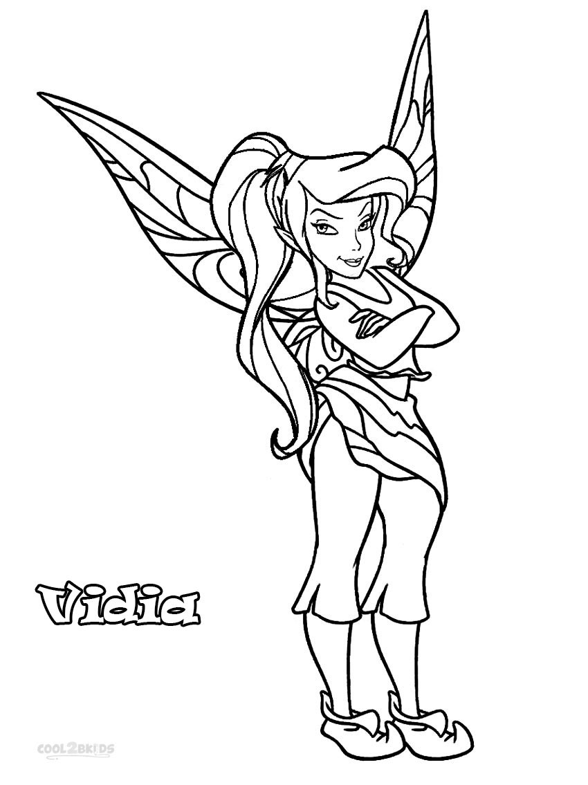 Vidia Coloring Pages For Girls
 Vidia Fairy Coloring Pages Printable