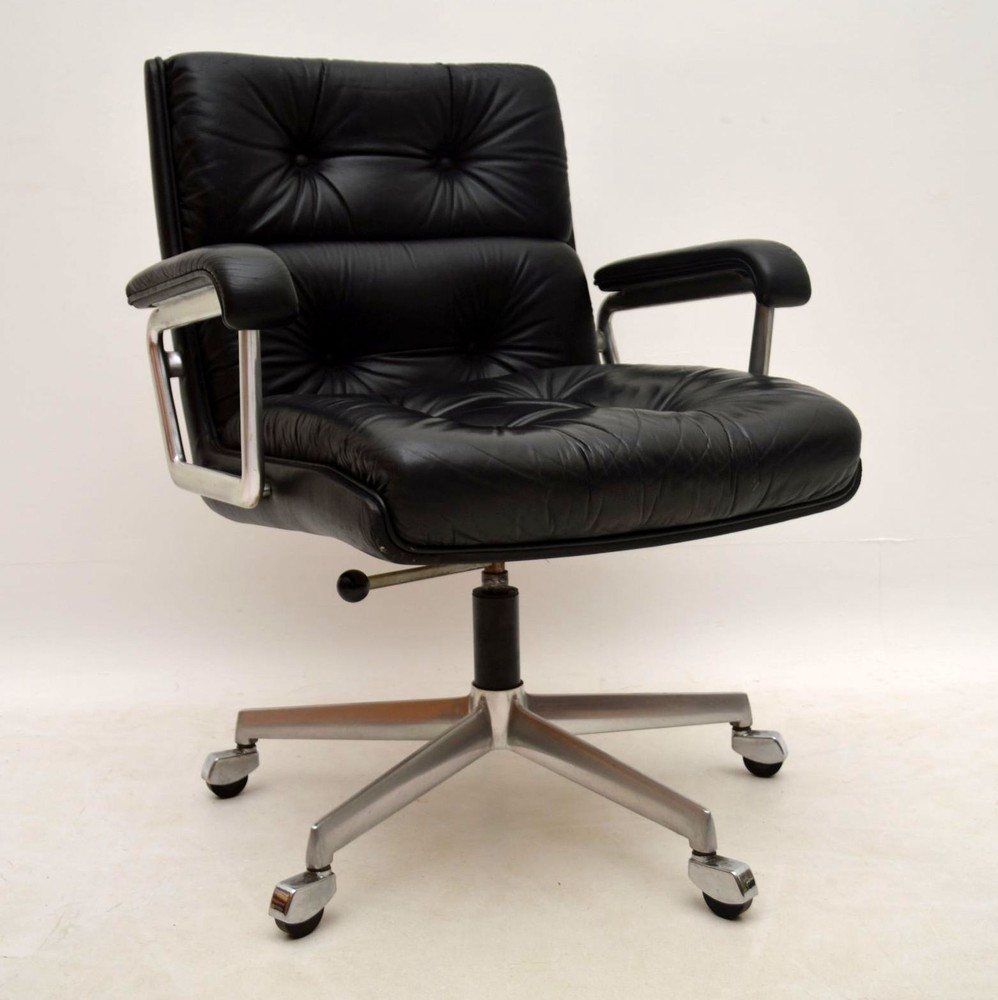 Best ideas about Vintage Desk Chair
. Save or Pin Retro Leather Swivel Desk Chair by Girsberger Vintage 1960 Now.