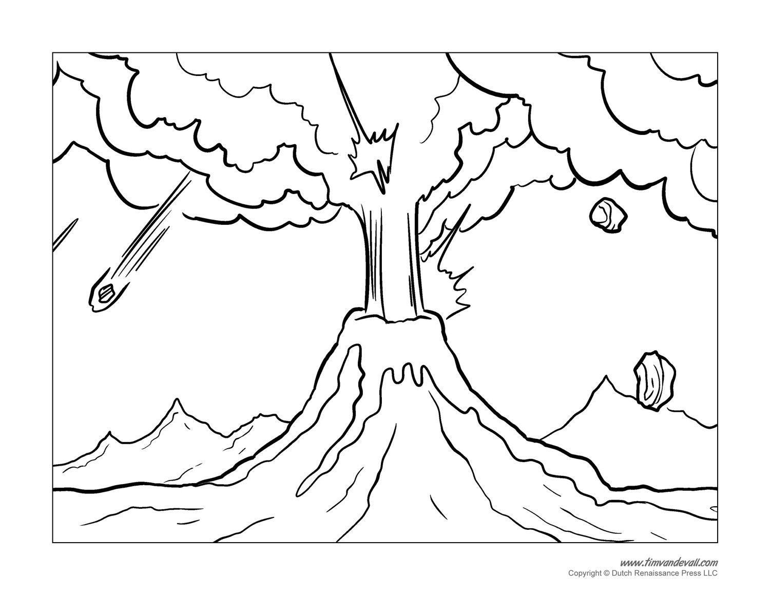 Volcano Coloring Pages
 Volcano Coloring Pages