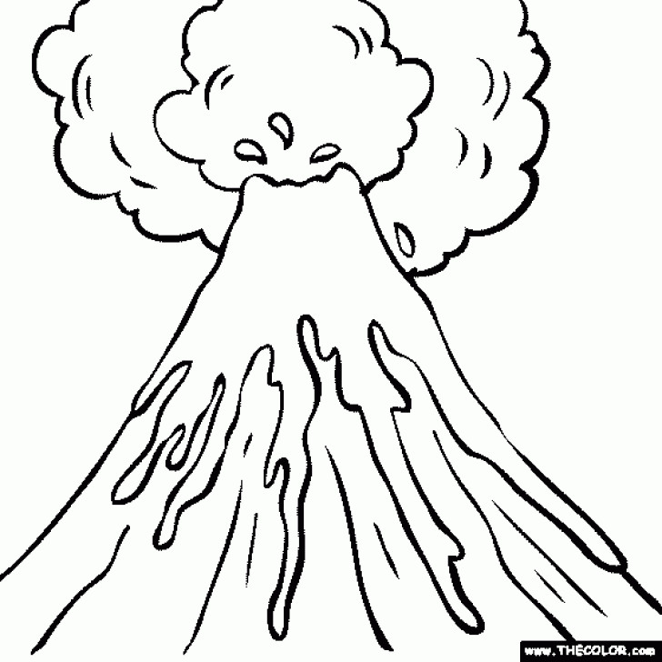 Volcano Coloring Pages
 Volcano Eruption Drawing at GetDrawings