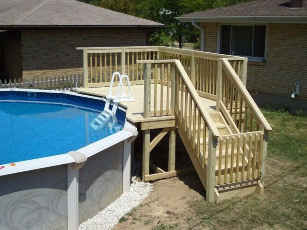 Best ideas about Walk In Steps For Above Ground Pool
. Save or Pin Stylish Wooden Deck With High Rated Ground Swimming Now.