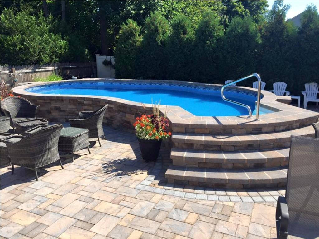 Best ideas about Walk In Steps For Above Ground Pool
. Save or Pin Permanent Stone Ground Swimming Pool Ideas With Now.