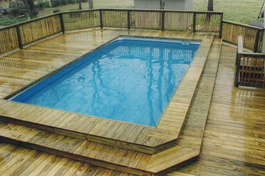 Best ideas about Walk In Steps For Above Ground Pool
. Save or Pin Oak Wooden Deck With Rectangular Ground Deck Using Now.