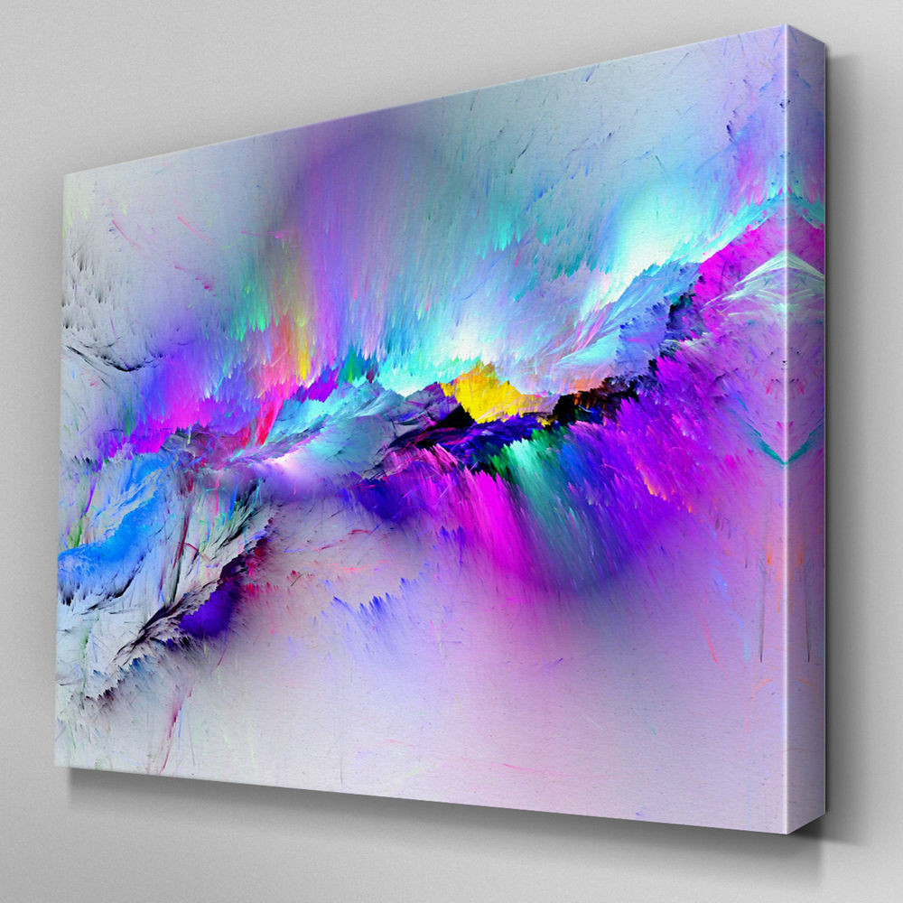 Best ideas about Wall Art Canvas
. Save or Pin AB968 Modern multicoloured blue Canvas Wall Art Abstract Now.