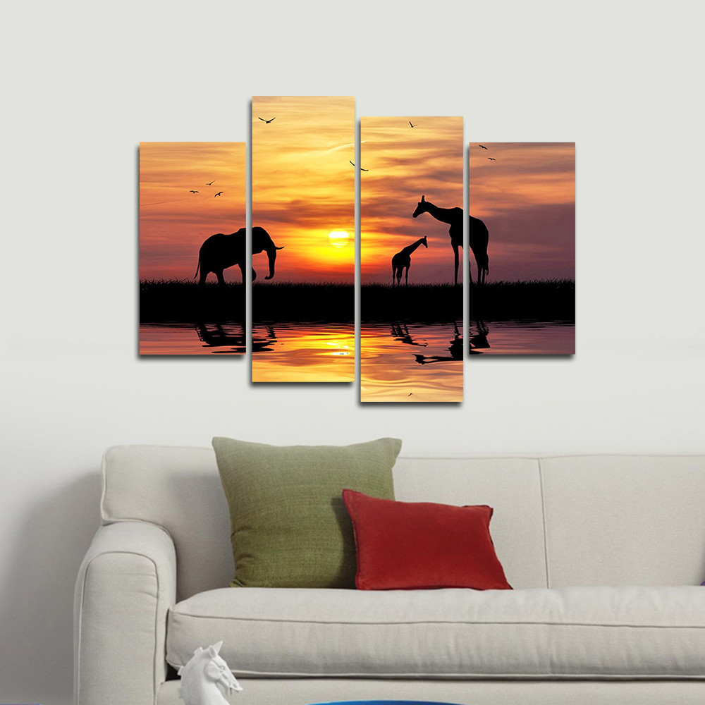 Best ideas about Wall Art Canvas
. Save or Pin Wieco Art 4 PCS Africa Elephants Canvas Prints Modern Now.