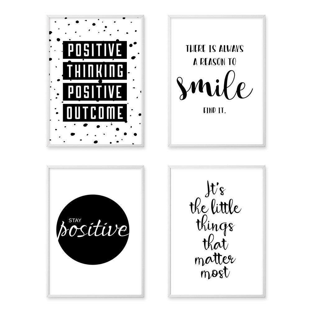 Best ideas about Wall Art Prints
. Save or Pin Inspirational Quote Wall Art Canvas Posters Black White Now.