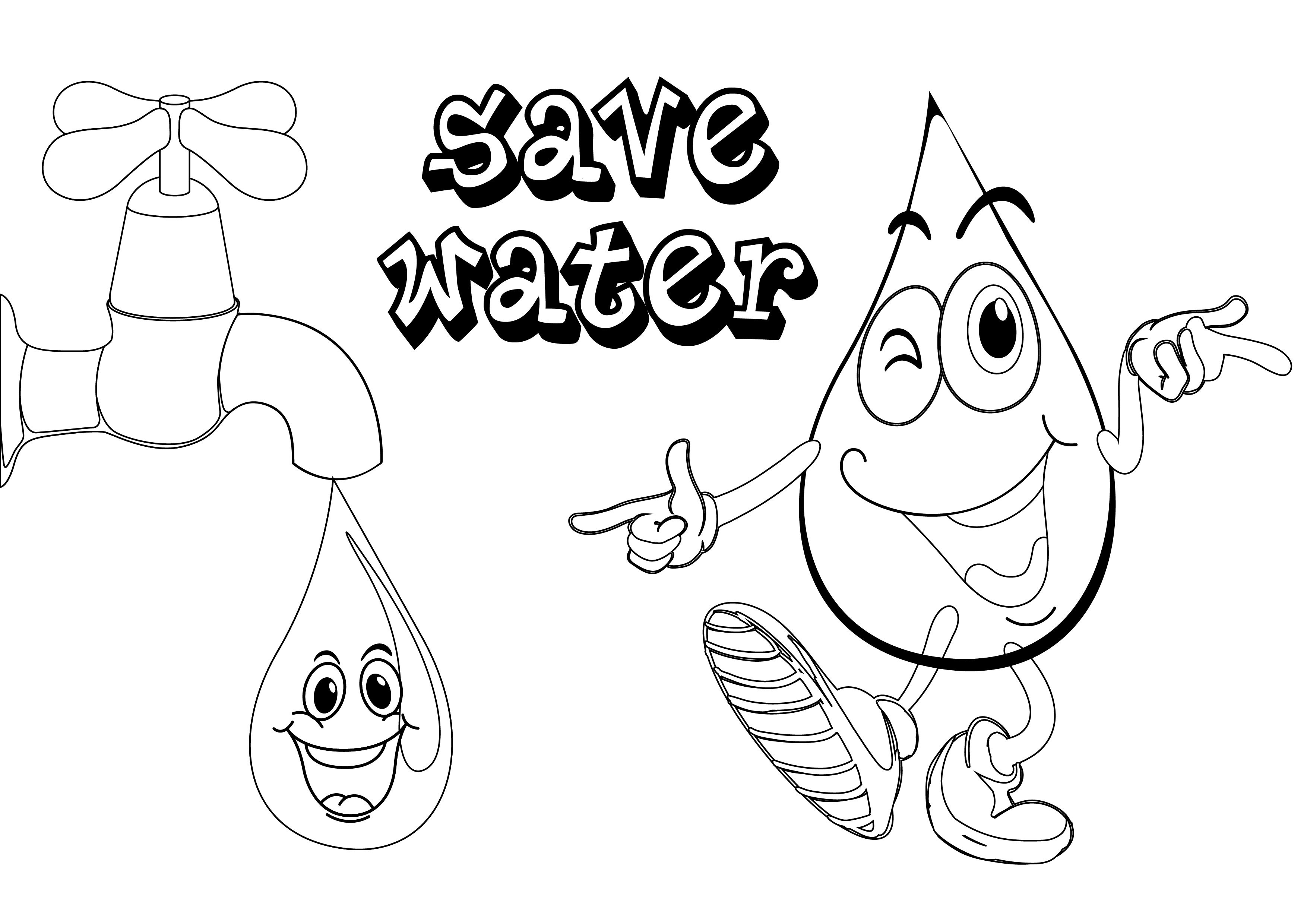 Water Coloring Book
 Water Drop Coloring Pages Printable