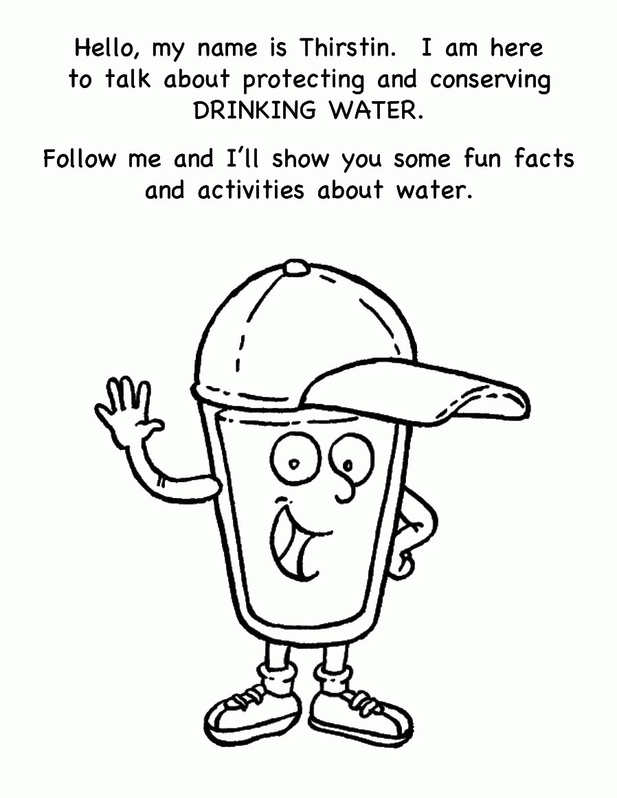 Water Coloring Book
 Water Conservation For Kids Coloring Pages Coloring Home