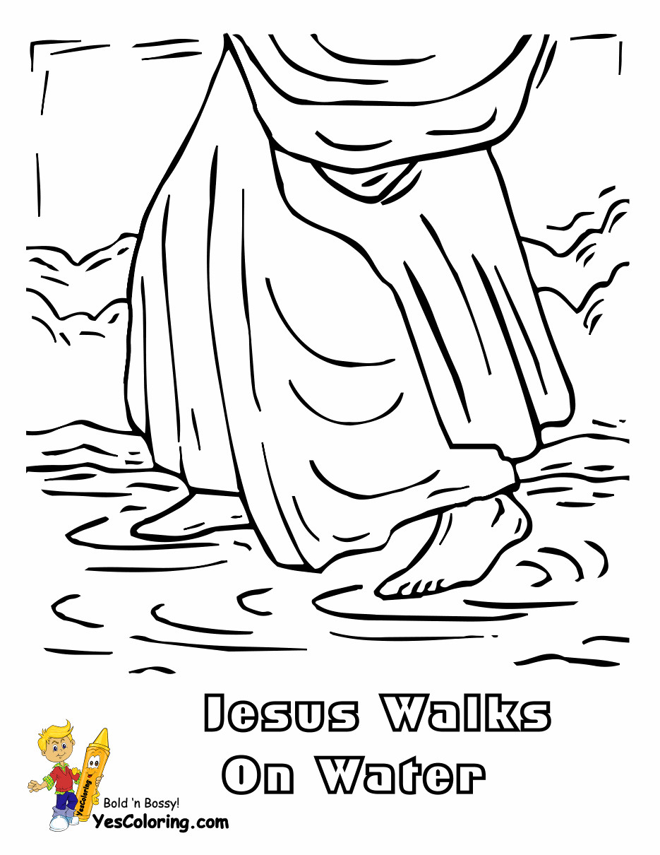 Water Coloring Books For Toddlers
 Jesus Walks on Water Coloring Pages