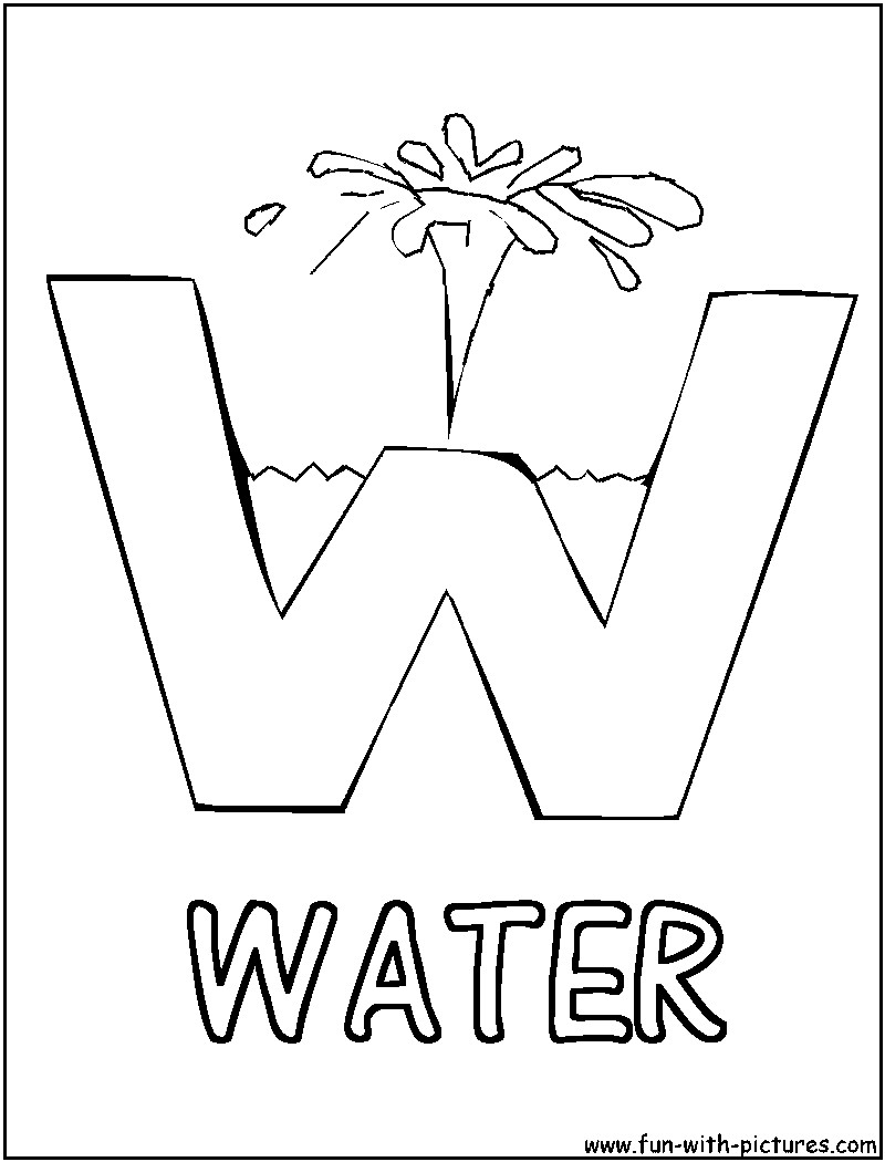 Water Coloring Pages
 water drop coloring