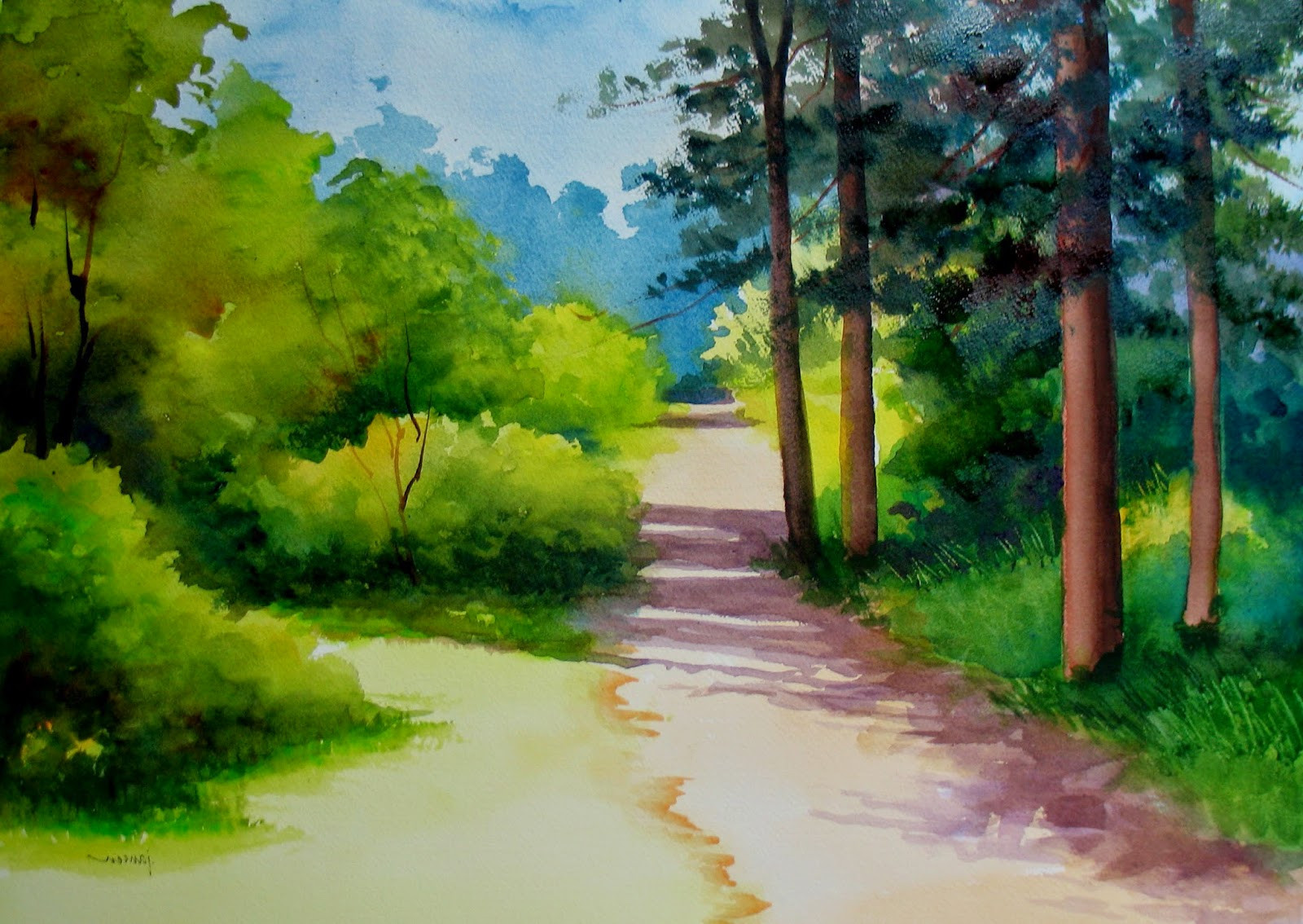 Best ideas about Watercolor Painting Landscape
. Save or Pin Simple Landscape Paintings Watercolor Drawing Artistic Now.
