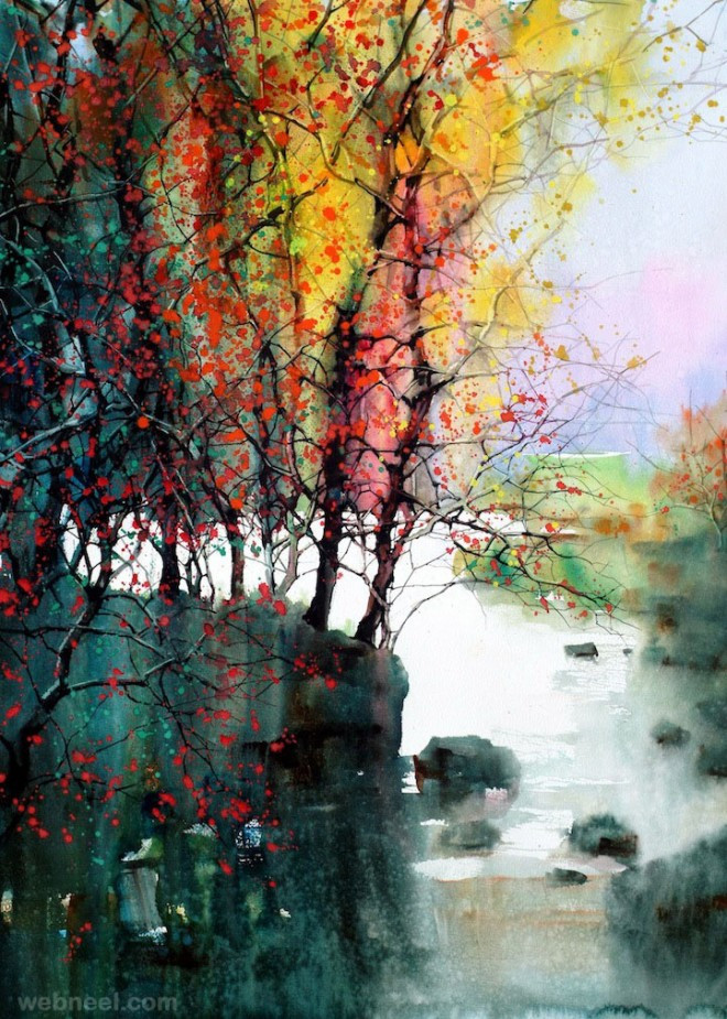 Best ideas about Watercolor Painting Landscape
. Save or Pin 15 Beautiful Watercolor Landscape Paintings by ZL Feng Now.