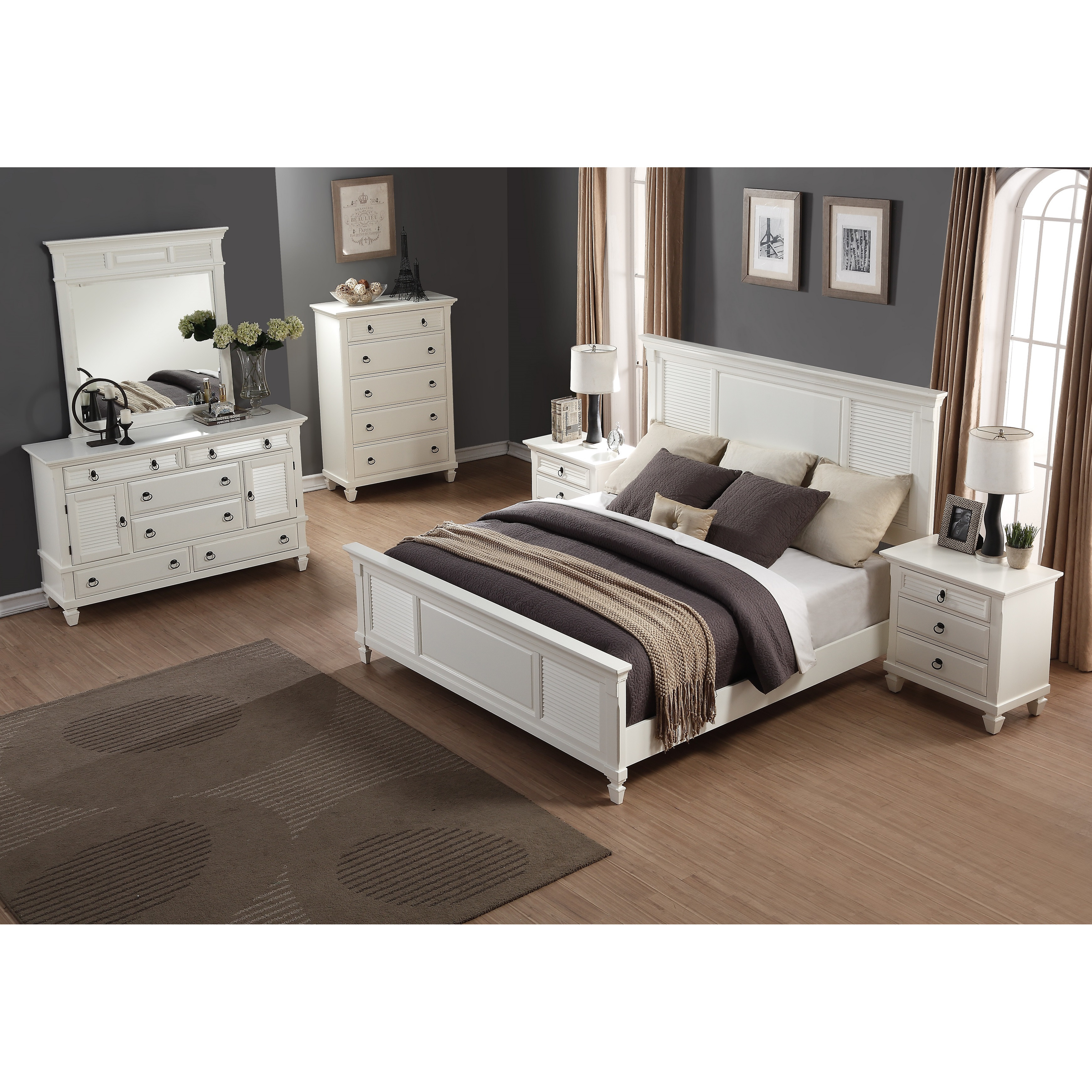 Best ideas about Wayfair Bedroom Sets  . Save or Pin Roundhill Furniture Regitina Panel 6 Piece Bedroom Set Now.