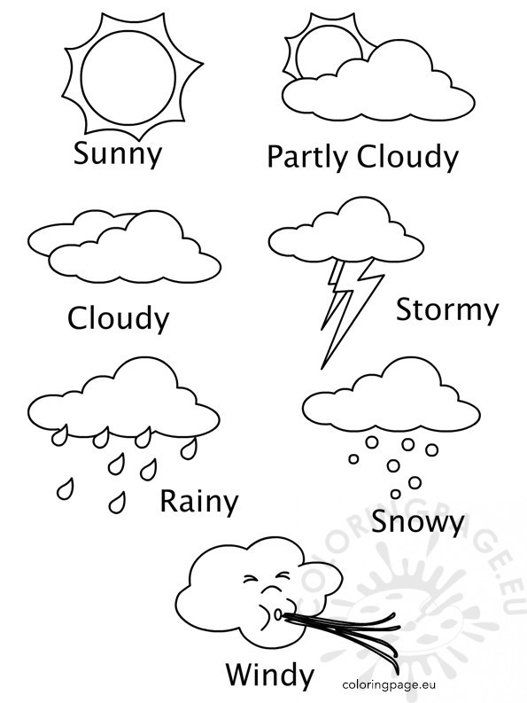 Weather Coloring Pages
 Weather Coloring Sheets Printables