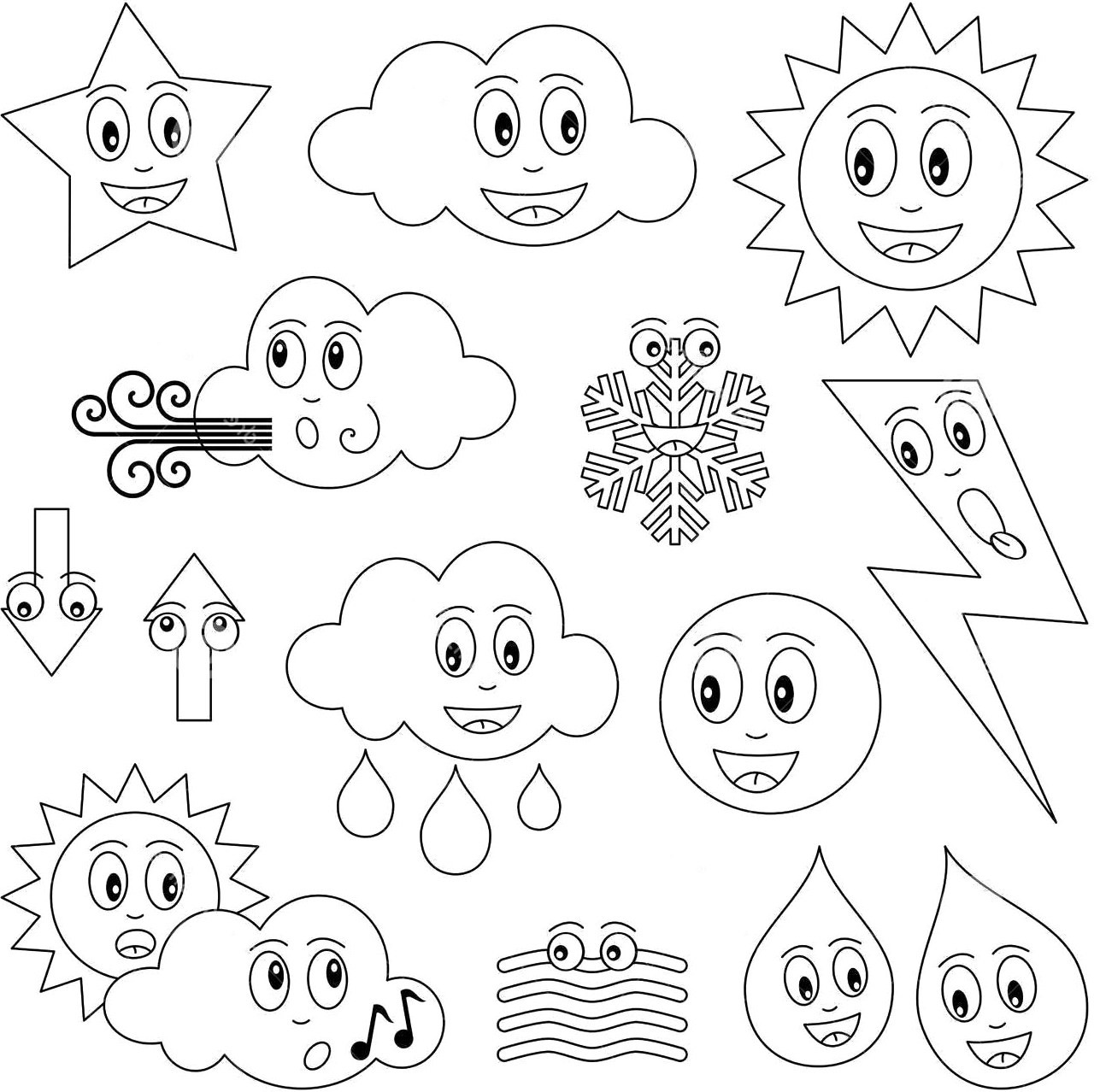 Weather Coloring Pages
 Amazing Weather Coloring Book Beautiful Pages 18 Books