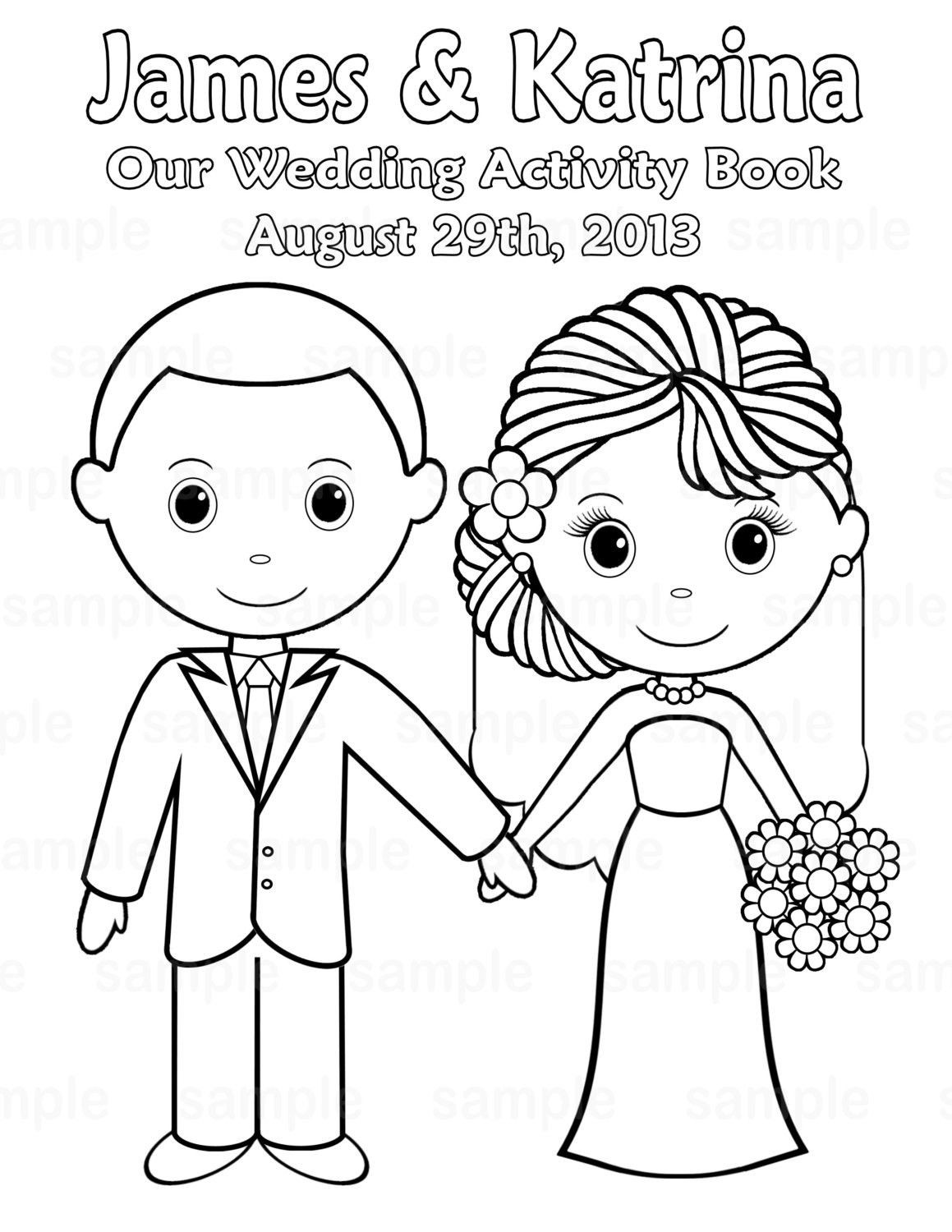 Wedding Coloring Book
 Free Printable Wedding Coloring Pages