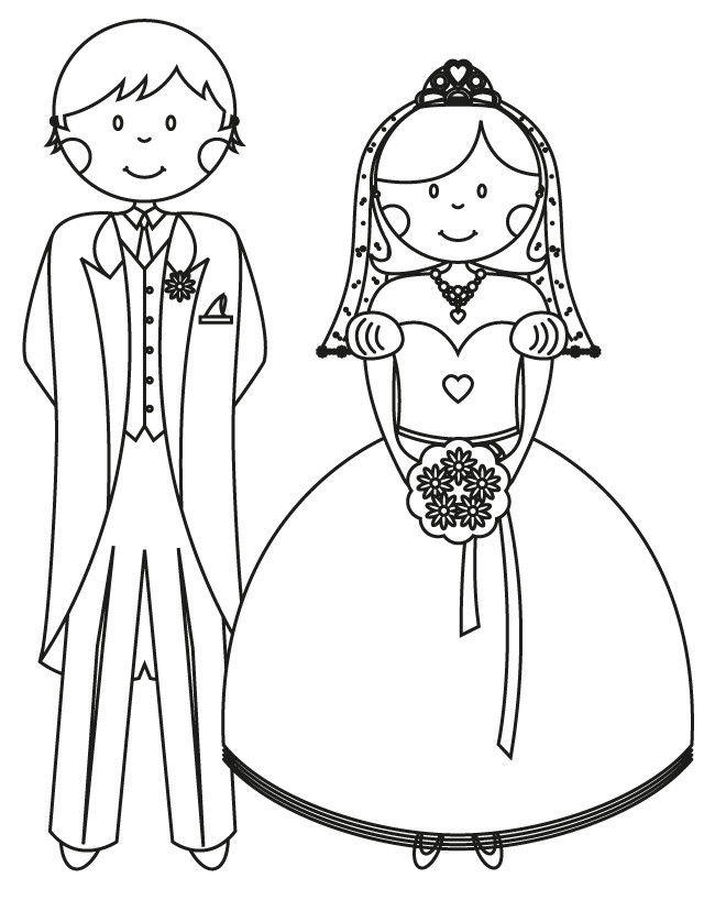 Wedding Coloring Book
 17 wedding coloring pages for kids who love to dream about